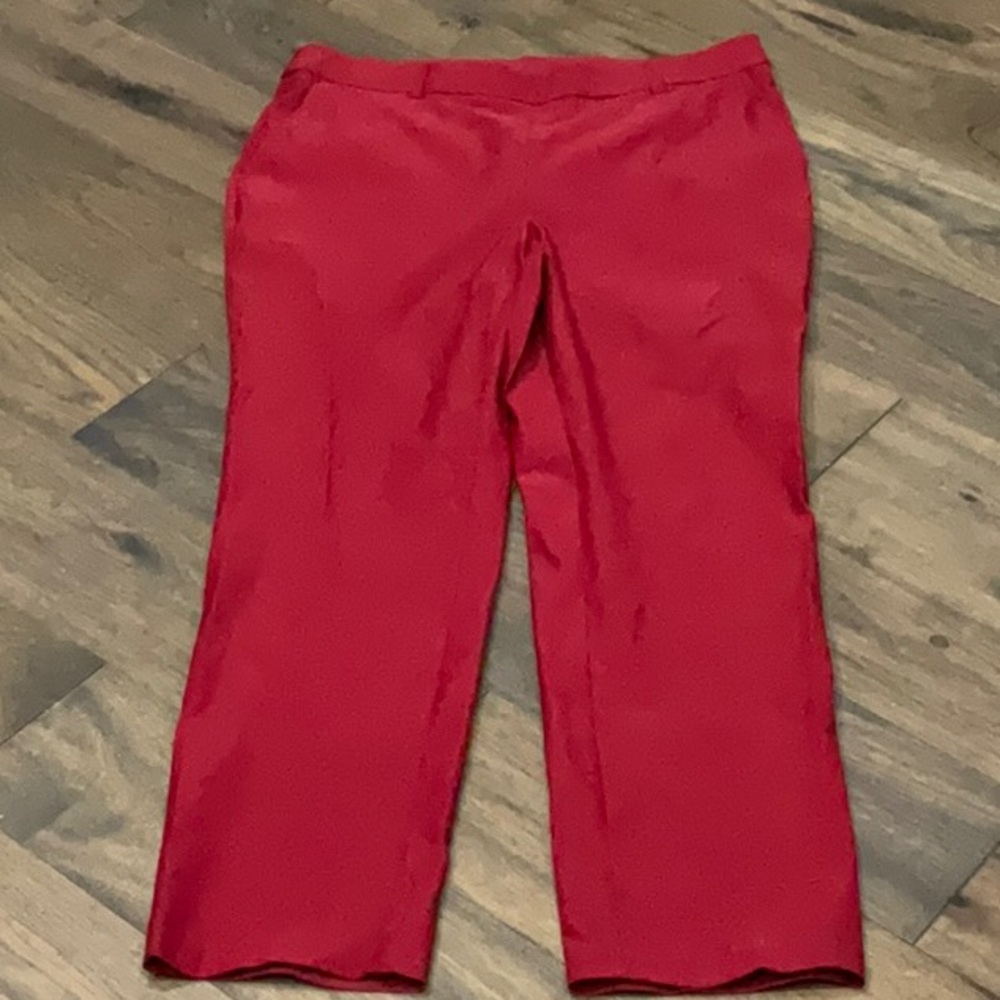 Women’s Red Straight-Leg Pants